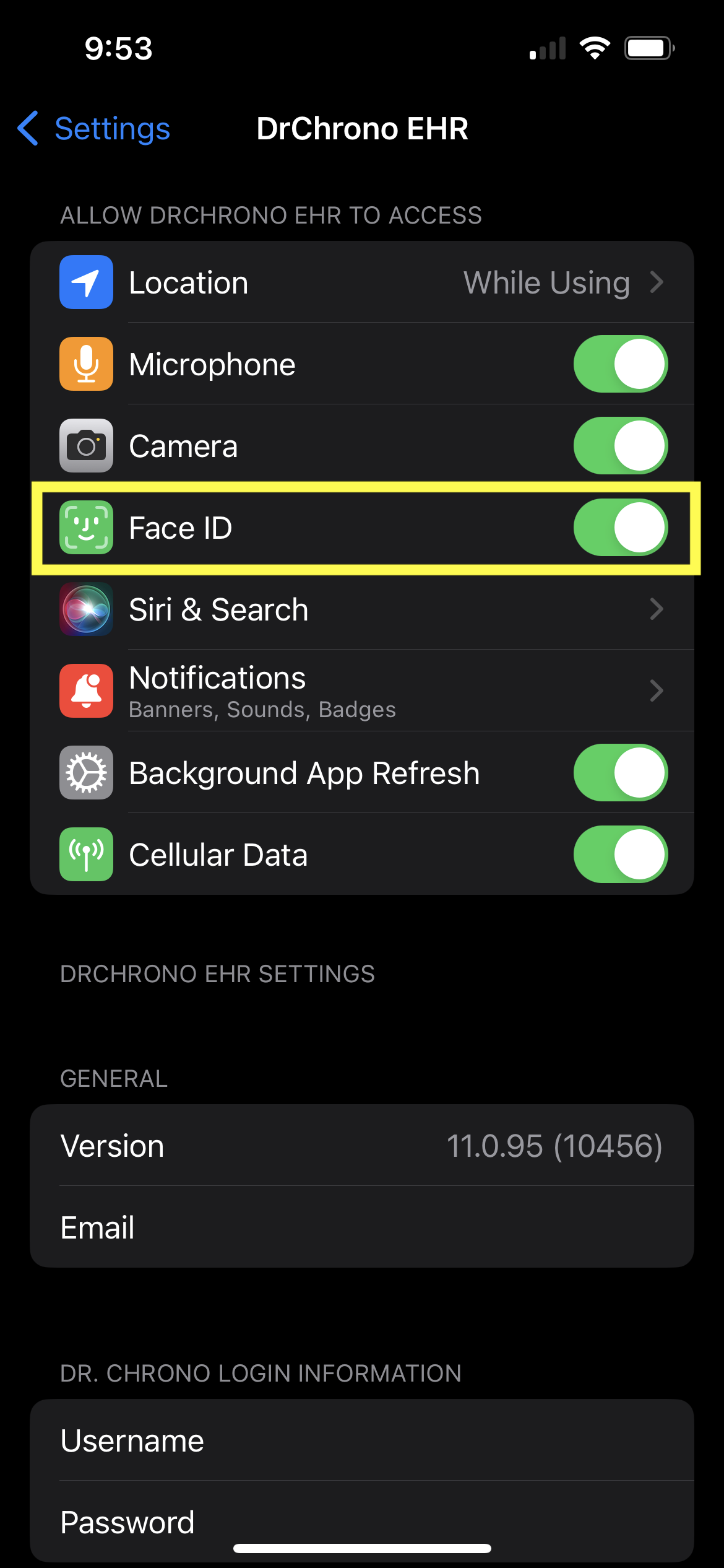 Face ID Settings on Phone.PNG