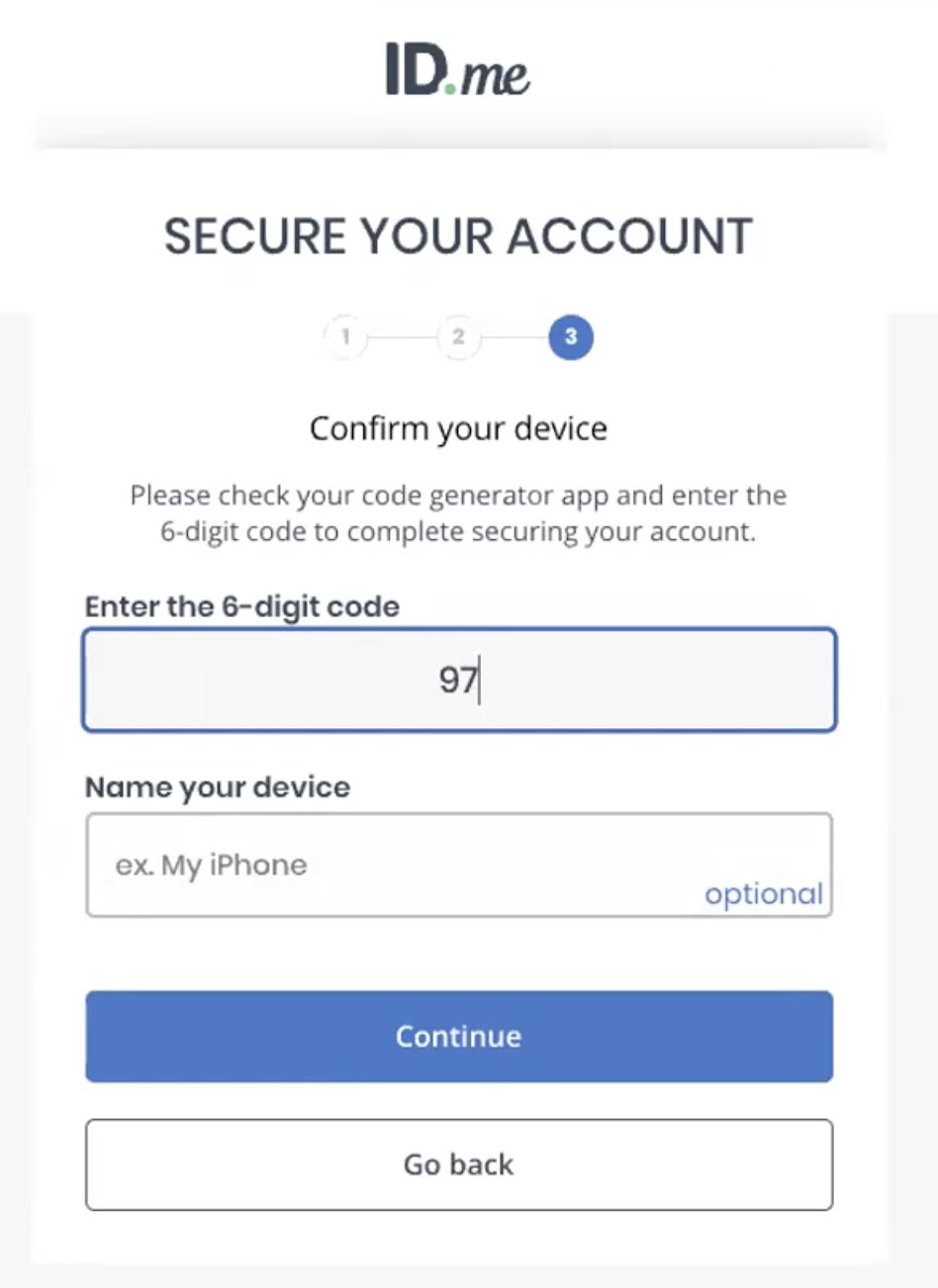 ID.me Authenticator on the App Store